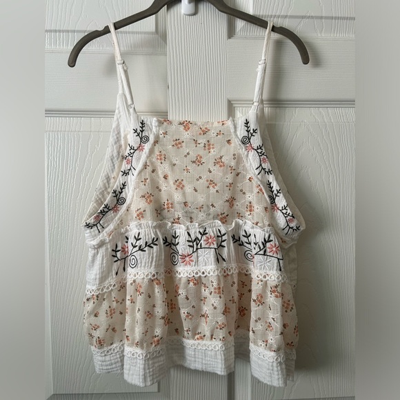 POL Ivory wildflower in Pink and Brown Embroidery size large - Picture 6 of 8